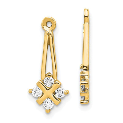 14K VS Dangle Cluster Diamond Earring Jacket