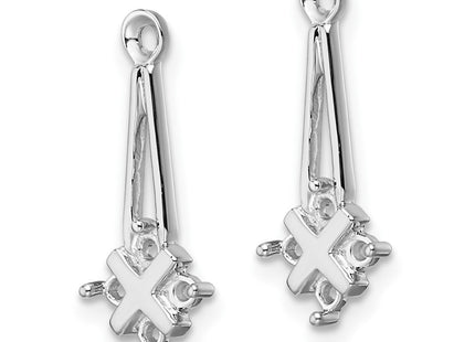 14k White Gold Earrings Style XJ18W - Classique Jewelry Inc.
