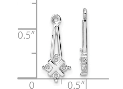 14k White Gold Earrings Style XJ18W - Classique Jewelry Inc.