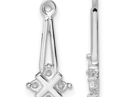 14k White Gold Earrings Style XJ18W - Classique Jewelry Inc.