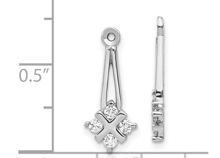 14k White Gold Earrings Style XJ18WVS - Classique Jewelry Inc.
