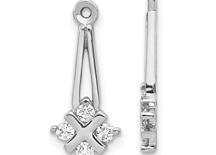 14k White Gold Earrings Style XJ18WVS - Classique Jewelry Inc.