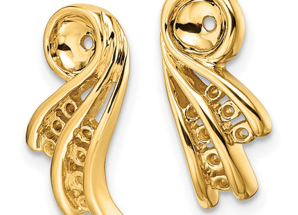 14k Yellow Gold Earrings Style XJ27 - Classique Jewelry Inc.