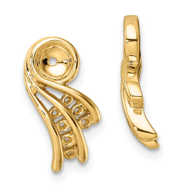 14k Yellow Gold Earrings Style XJ27 - Classique Jewelry Inc.
