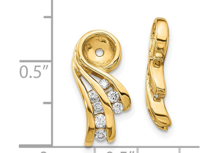14k Yellow Gold Earrings Style XJ27VS - Classique Jewelry Inc.
