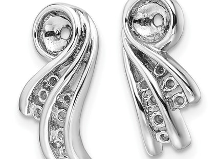 14k White Gold Earrings Style XJ27W - Classique Jewelry Inc.