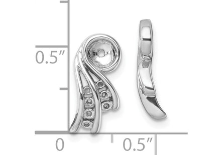 14k White Gold Earrings Style XJ27W - Classique Jewelry Inc.