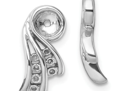 14k White Gold Earrings Style XJ27W - Classique Jewelry Inc.
