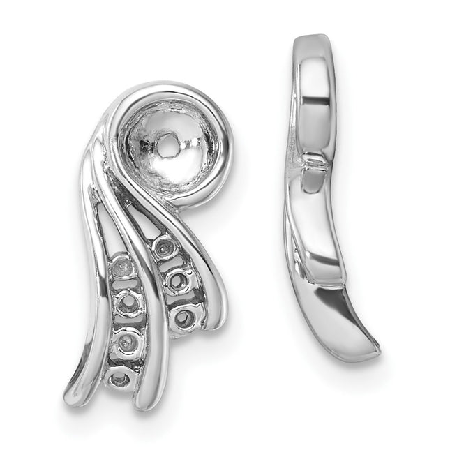14k White Gold Earrings Style XJ27W - Classique Jewelry Inc.