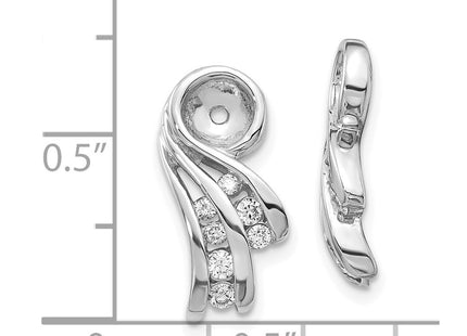 14k White Gold Earrings Style XJ27WVS - Classique Jewelry Inc.