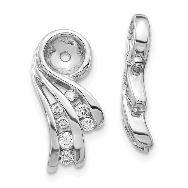 14k White Gold Earrings Style XJ27WA - Classique Jewelry Inc.