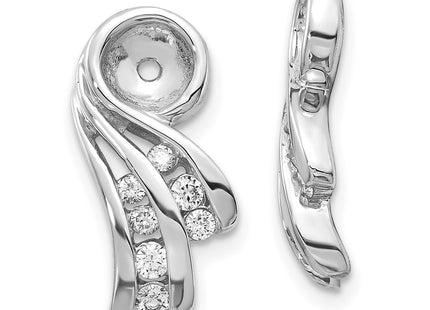 14k White Gold Earrings Style XJ27WVS - Classique Jewelry Inc.