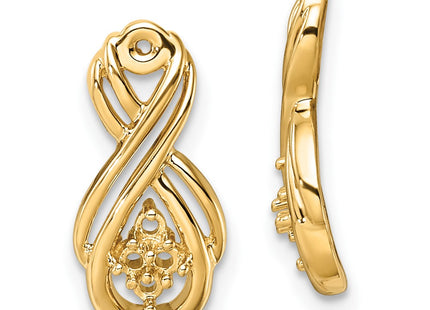 14k Yellow Gold Earrings Style XJ29 - Classique Jewelry Inc.