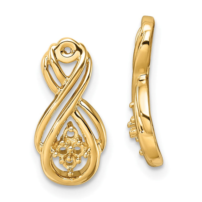 14k Yellow Gold Earrings Style XJ29 - Classique Jewelry Inc.