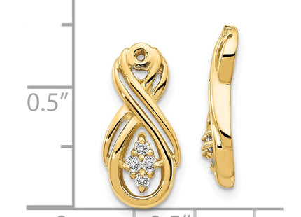 14k Yellow Gold Earrings Style XJ29VS - Classique Jewelry Inc.