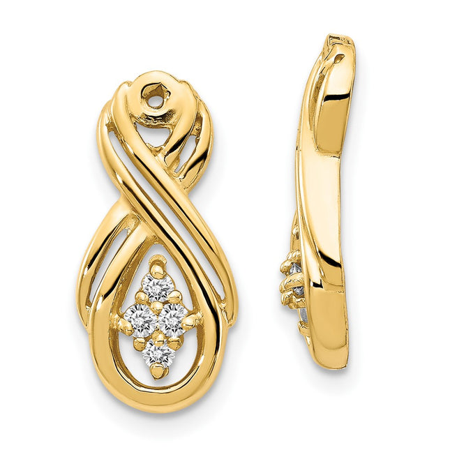 14k Yellow Gold Earrings Style XJ29VS - Classique Jewelry Inc.