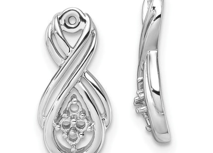 14k White Gold Earrings Style XJ29W - Classique Jewelry Inc.