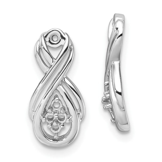 14k White Gold Earrings Style XJ29W - Classique Jewelry Inc.