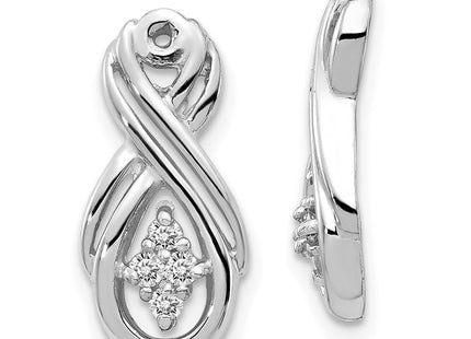 14k White Gold Earrings Style XJ29WVS - Classique Jewelry Inc.