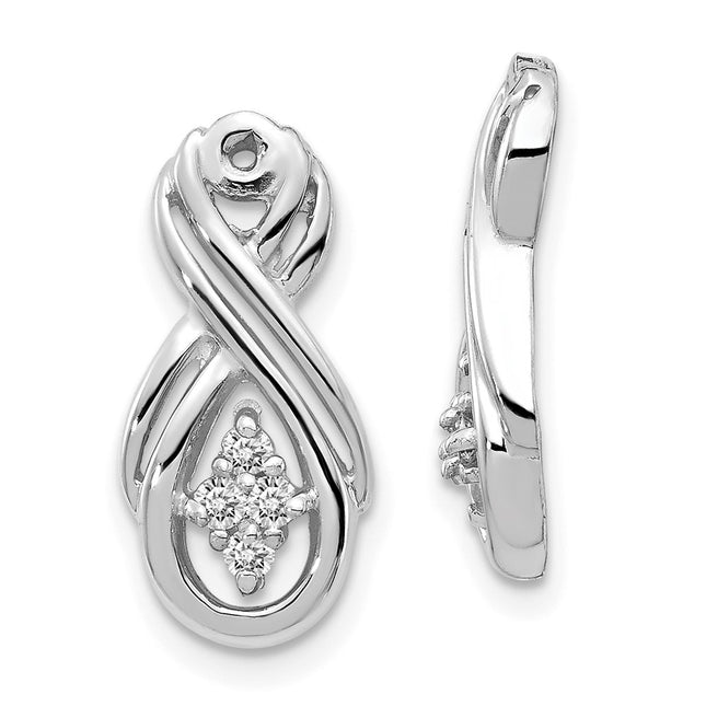 14k White Gold Earrings Style XJ29WAAA - Classique Jewelry Inc.