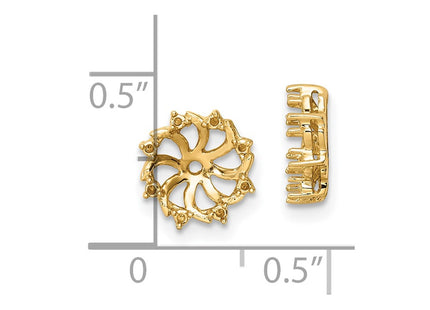 14k Yellow Gold Earrings Style XJ31 - Classique Jewelry Inc.