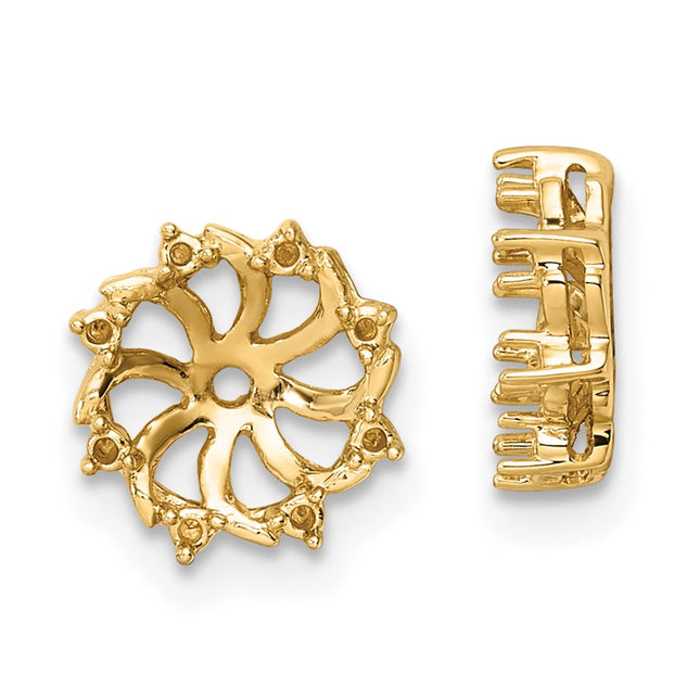 14k Yellow Gold Earrings Style XJ31 - Classique Jewelry Inc.