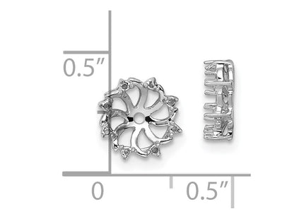 14k White Gold Earrings Style XJ31W - Classique Jewelry Inc.