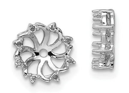 14k White Gold Earrings Style XJ31W - Classique Jewelry Inc.