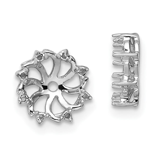 14k White Gold Earrings Style XJ31W - Classique Jewelry Inc.