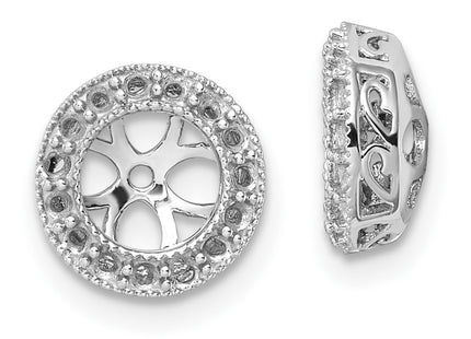 14K white gold diamond earrings