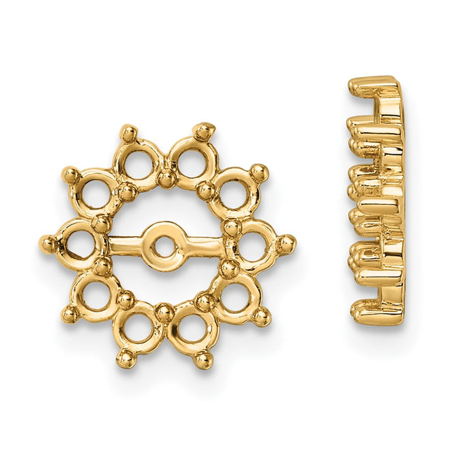 14k Yellow Gold Earrings Style XJ46 - Classique Jewelry Inc.