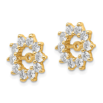 14K A Fancy Diamond Earring Jacket