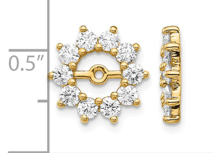 14k VS Fancy Diamond Earring Jacket, 13 x 13mm