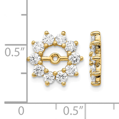 14K VS Fancy Diamond Earring Jacket, 13 x 13mm