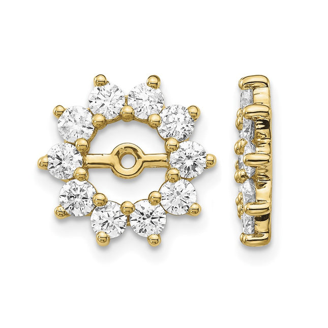 14k VS Fancy Diamond Earring Jacket, 13 x 13mm