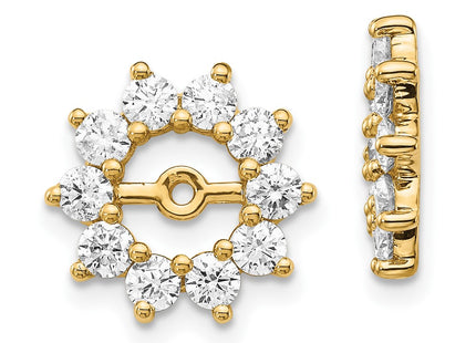 14k Yellow Gold Earrings Style XJ46AAA - Classique Jewelry Inc.