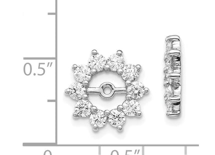 14k White Gold AA Fancy Diamond Earring Jacket (Style XJ46WAA)