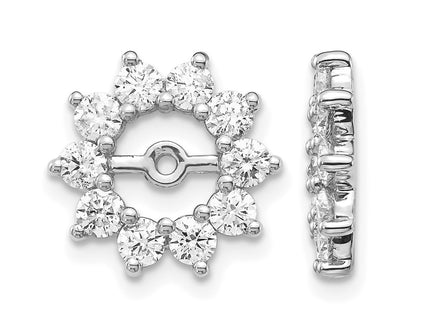 14K white gold diamond earrings