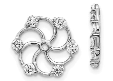 14K white gold diamond earrings