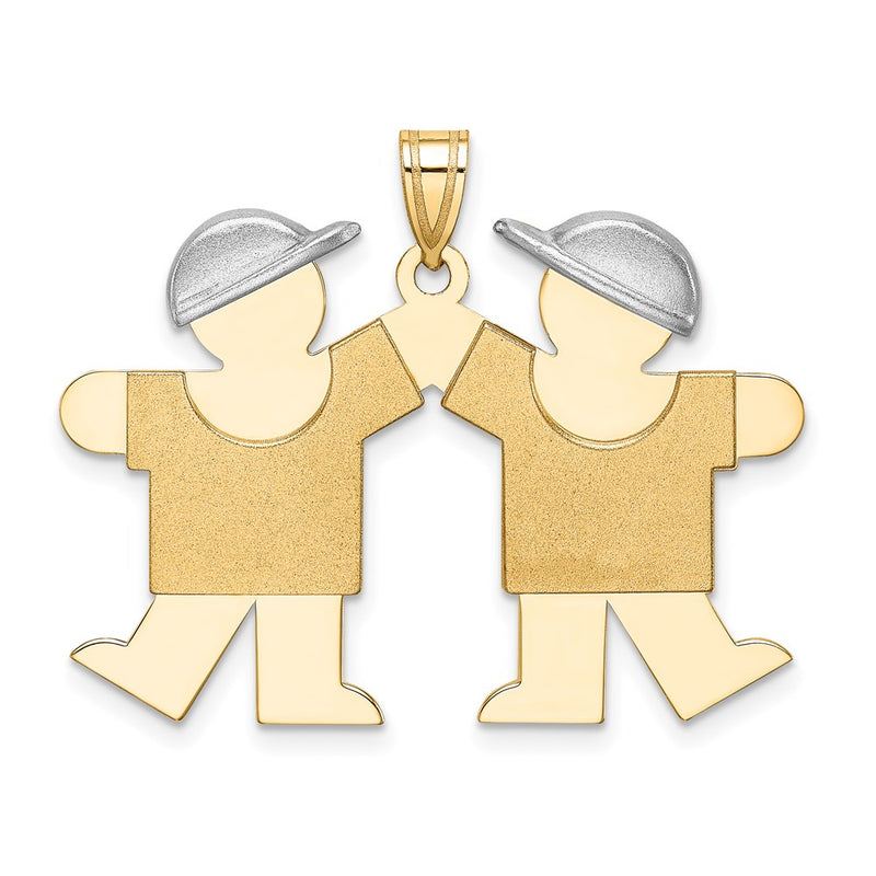 14K gold engravable charm