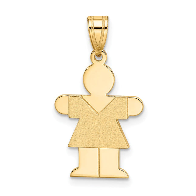 14K Girl Charm, 25 x 15mm (K115)