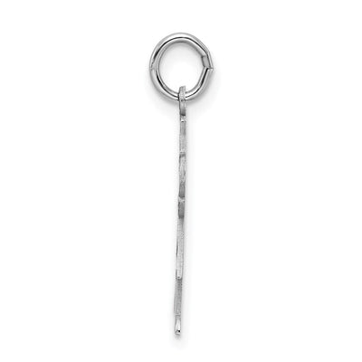 Sterling Silver Rhodium-plated Kiss Kid Charm, 23 x 15mm