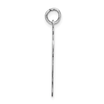 Sterling Silver Rhodium-plated Kiss Kid Charm, 30 x 20mm