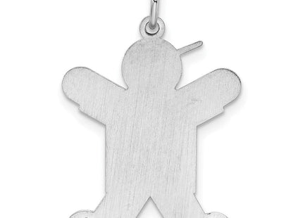 Sterling Silver Rhodium-plated Joy Kid Charm (Style XK1217SS)