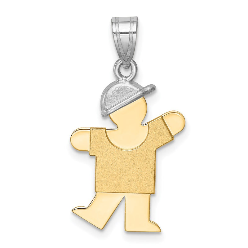 14K gold engravable charm