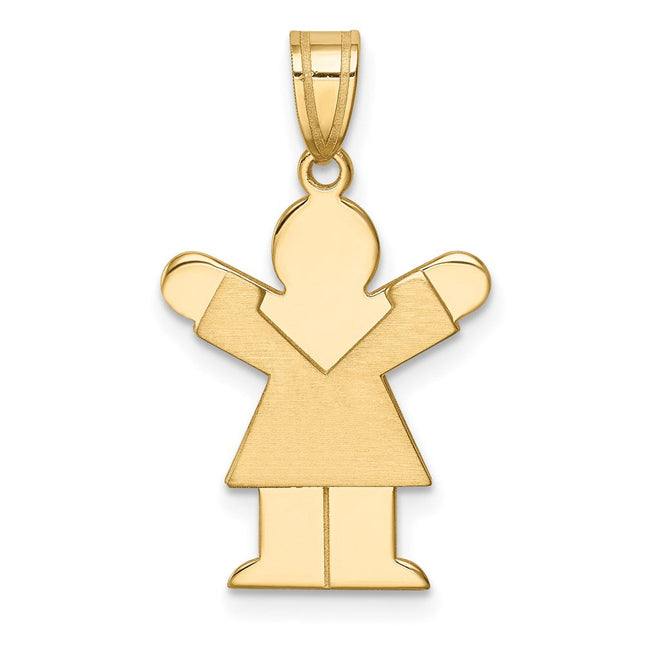 14K Girl Charm, 25 x 15mm (K211)