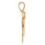 14K Two-Tone Small Girl on Left Engravable Charm view