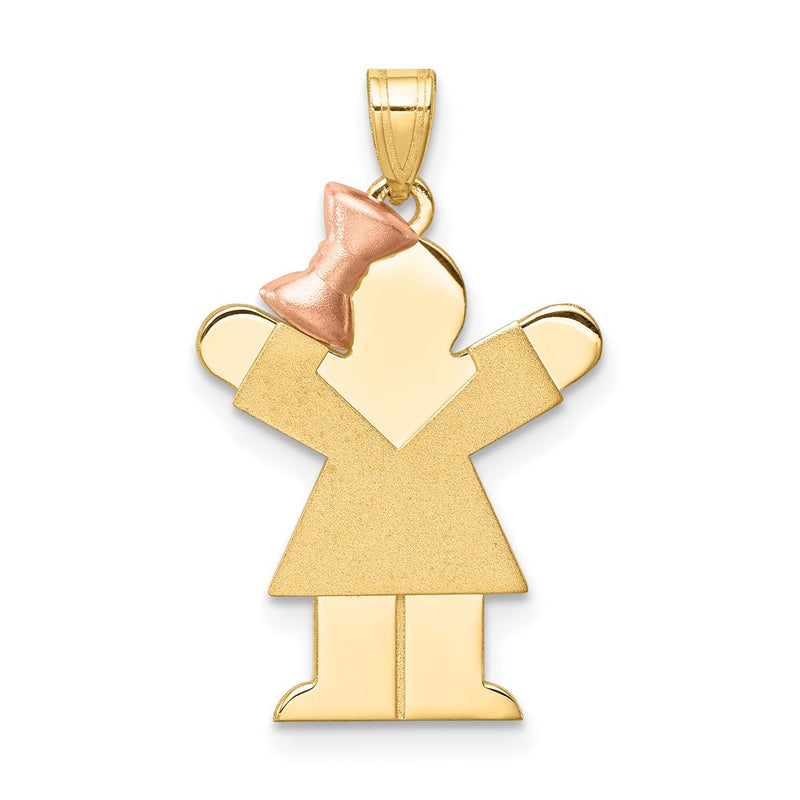 14K gold engravable charm
