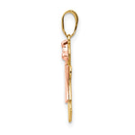 14K Two-Tone Small Girl on Right Engravable Charm view