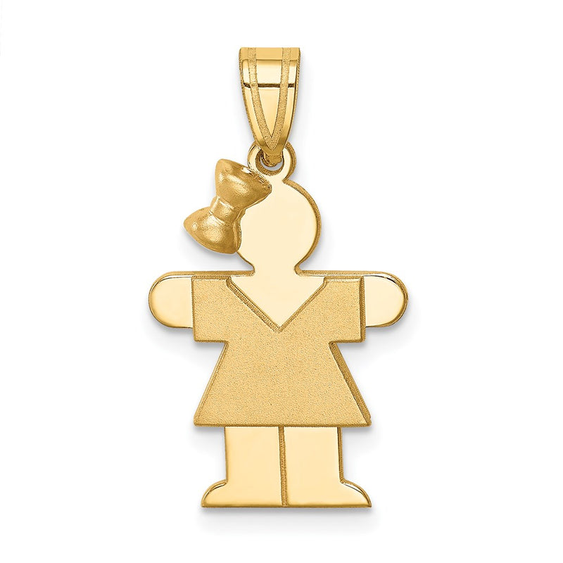 14K gold bow charm